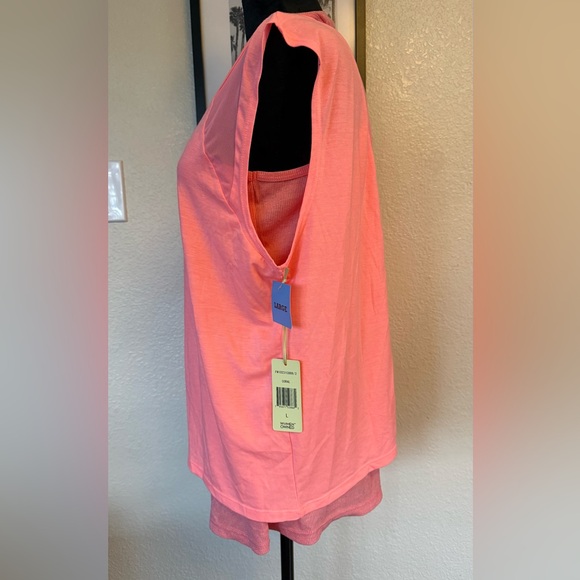 Tangerine Women's Coral Active Layered Tank Top Shirt Size Large - Picture 3 of 8
